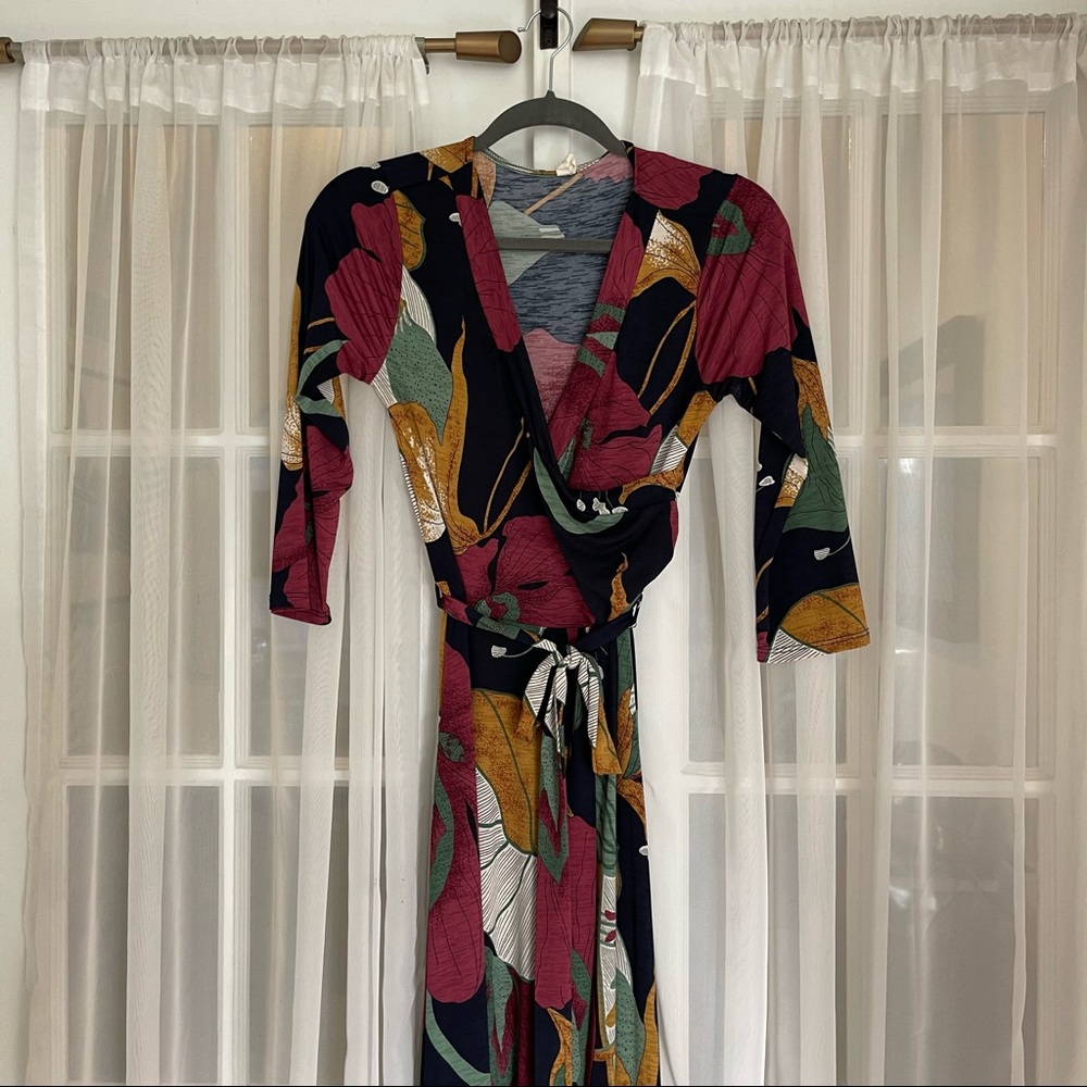 Sash Tie Floral Maxi Dress